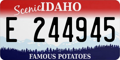 ID license plate E244945