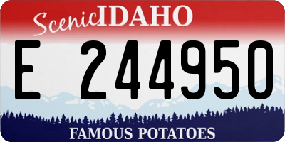 ID license plate E244950