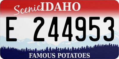 ID license plate E244953