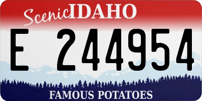 ID license plate E244954
