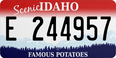 ID license plate E244957