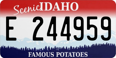 ID license plate E244959
