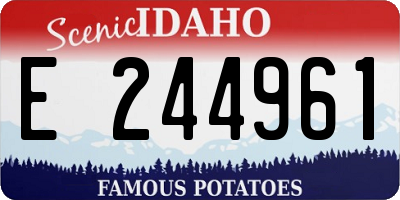 ID license plate E244961