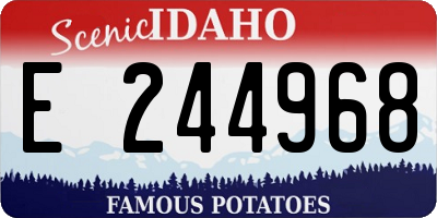 ID license plate E244968