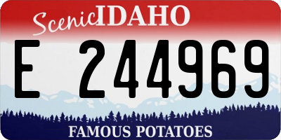 ID license plate E244969