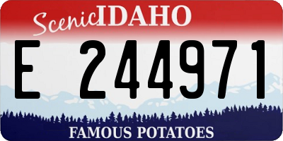 ID license plate E244971