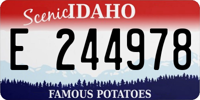 ID license plate E244978