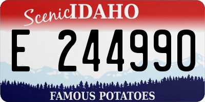 ID license plate E244990