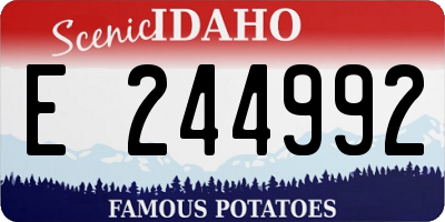 ID license plate E244992