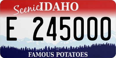 ID license plate E245000