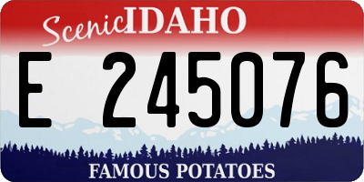 ID license plate E245076