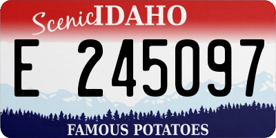 ID license plate E245097