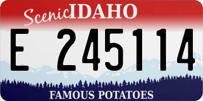 ID license plate E245114