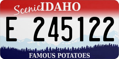ID license plate E245122
