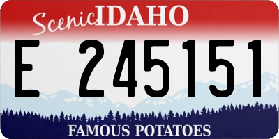 ID license plate E245151