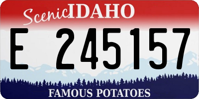 ID license plate E245157