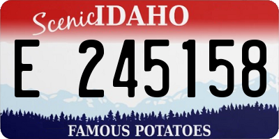 ID license plate E245158