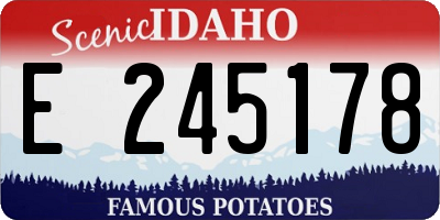 ID license plate E245178