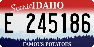 ID license plate E245186