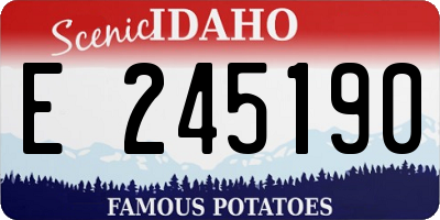 ID license plate E245190