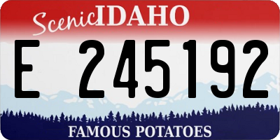 ID license plate E245192
