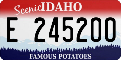ID license plate E245200