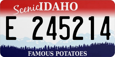 ID license plate E245214