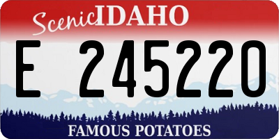 ID license plate E245220
