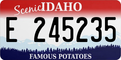 ID license plate E245235