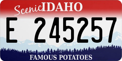 ID license plate E245257