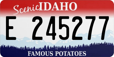 ID license plate E245277
