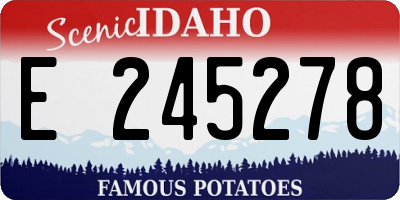 ID license plate E245278