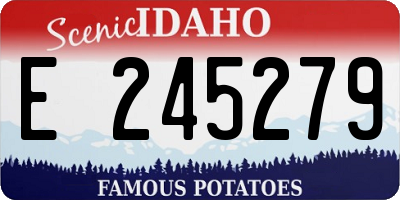 ID license plate E245279