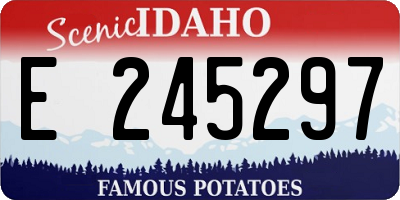 ID license plate E245297
