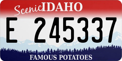 ID license plate E245337