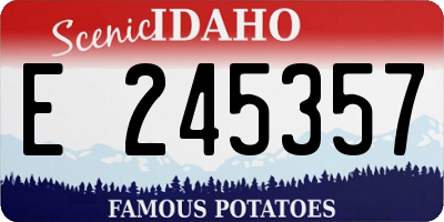 ID license plate E245357