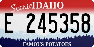 ID license plate E245358