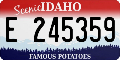 ID license plate E245359