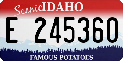 ID license plate E245360