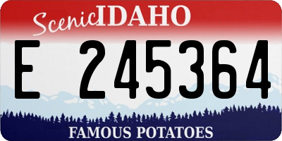 ID license plate E245364