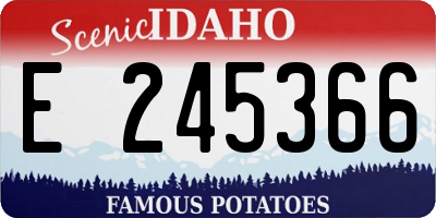 ID license plate E245366