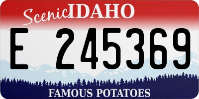 ID license plate E245369