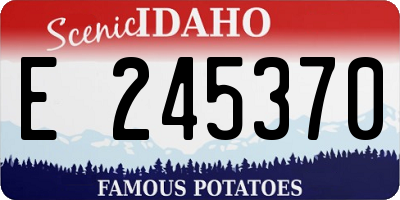 ID license plate E245370