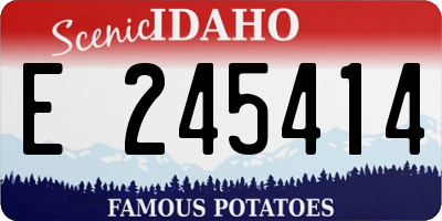 ID license plate E245414