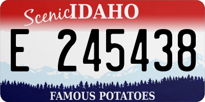 ID license plate E245438