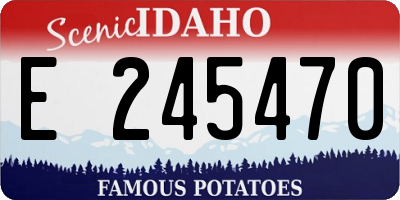 ID license plate E245470
