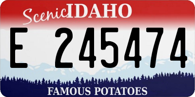 ID license plate E245474