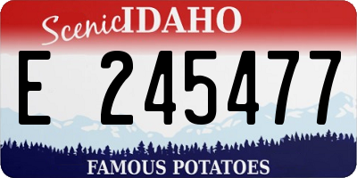 ID license plate E245477