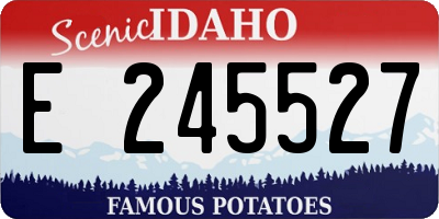 ID license plate E245527