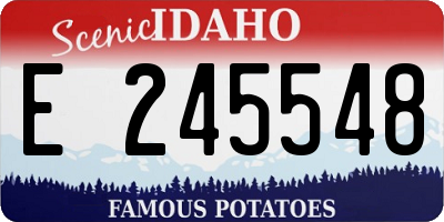 ID license plate E245548